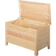 Coffre rangement en pin massif - 70x48x40cm