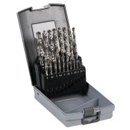 Coffret 19 forets cylindriques HSS taillés meulés - Manutan