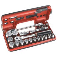 Coffret 1/2'' Detection Box métriques - 6 pans - Facom