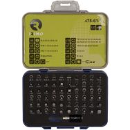 Coffret 61 embouts 1/4" adaptateur et porte-embout