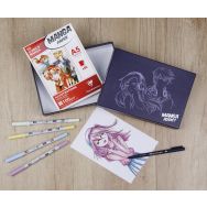 Coffret Manga Addict - Bloc Manga Clairefontaine A5 et Feutres ABT Pro Tombow