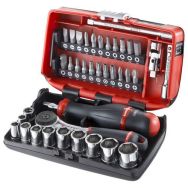 Coffret cliquet + douilles 1/4'' 6 pans - boîte nano