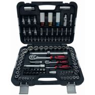 Coffret d'outils + douilles 1/2'' et 1/4'' 6 pans - 98 pièces