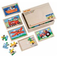 Coffret de 10 puzzles thème transport