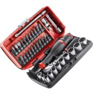 Coffret de 38 pièces 1/4'' 6 pans - Cliquet étanche