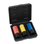 Coffret de 3 douilles longues impact gainées 17/19/21