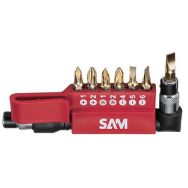 Coffret de 6 embouts de vissage 1/4'' + 1 clé 1/4''
