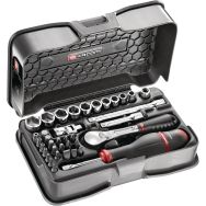 Coffret de douilles 1/4 pouces 6 pans métriques - 37 pièces