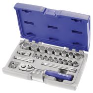 Coffret de douilles 3/8'' 12 pans - métriques - 22 pièces