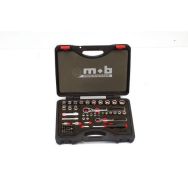Coffret de douilles traversantes 59 pièces mixte