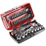 Coffret douilles 1/4'' nano6 pans en pouces