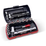Coffret douilles 39 outils 1/4'' avec cliquet telescopique