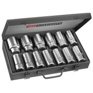 Coffret douilles 3/4'' longues 6 pans métriques