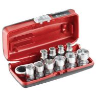 Coffret douilles hexagonales 1/4'' 6 pans Facom - 11 pièces