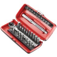 Coffret embouts de vissage et cliquet, Nb pièces: 31, Réf: R.PEJ31PB