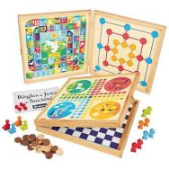 Coffret en bois 50 jeux de société