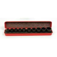 Coffret métal de 10 douilles impact 1/2''