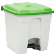 Collecteur Step-On blanc et vert 30L - Manutan
