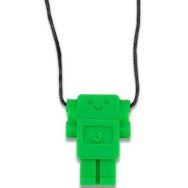 Collier à mastiquer robot vert