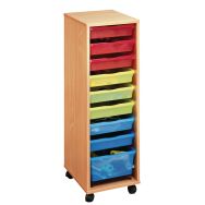 Colonne haute à bacs multicolores hêtre