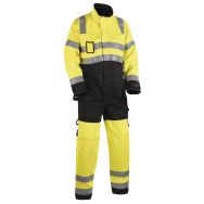 Combinaison manches longues haute visibilité jaune fluorescent/noir
