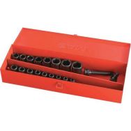 Composition 19 outils chocs 1/2'' de 9 a 32 mm
