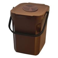 Composteur 10 L organik green avec couvercle - marron