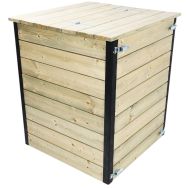 Composteur en bois 300L 69x69x80cm
