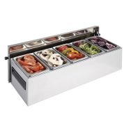 Condibox + 5 bacs inox gastronorme GN 1/9