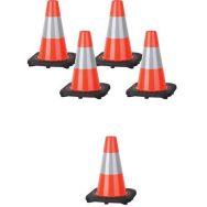Cône avec 1 bande réfléchissante - Lot de 5 - Manutan Expert