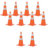 Cône bandes réfléchissantes 70cm Lot de 10 Manutan Expert
