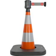 Cône de balisage avec base à lester orange - 2mx5cm - Viso