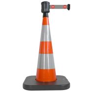 Cône de balisage avec base à lester orange - 4mx5cm - Viso