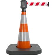 Cône de balisage avec base à lester orange - 4mx5cm - Viso