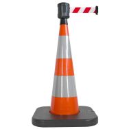 Cône de balisage avec base à lester orange - 4mx5cm - Viso
