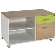 Console mobile 2 tiroirs Linéo Simmob