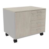 Console mobile IDEA bois 3 tiroirs + 1 plumier + 1 porte