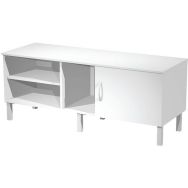 Console technique 5 niches - 140 cm - Blanc