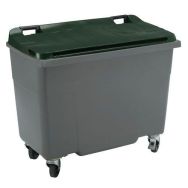 Conteneur 500 L couvercle vert prise frontale/latérale