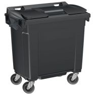 Conteneur 770l gris/gris timon d'attelage