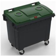 Conteneur mobile Plastic Omnium - Couvercle verre - 660 L sans prise ventrale