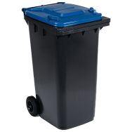 Conteneur mobile tri des déchets - 240 L - Bleu - Manutan