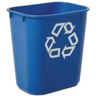 Conteneur rectangulaire et symbole recyclage - 12,9L - Bleu