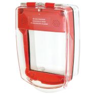 Coque de protection étanche pour déclencheur incendie rouge