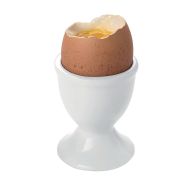 Coquetier sur pied en porcelaine blanc