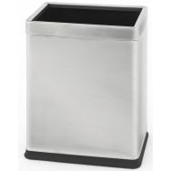 Corbeille à double paroi rectangulaire inox 10L