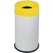 Corbeille blanc anti-feu avec couvercle 90L