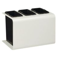 Corbeille de tri sélectif TRIBU 3 x 15L 9016 Blanc