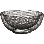 Corbeille en fil métal laqué noir