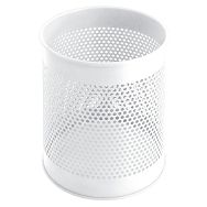 Corbeille métal perforé 15L, Coloris : Blanc